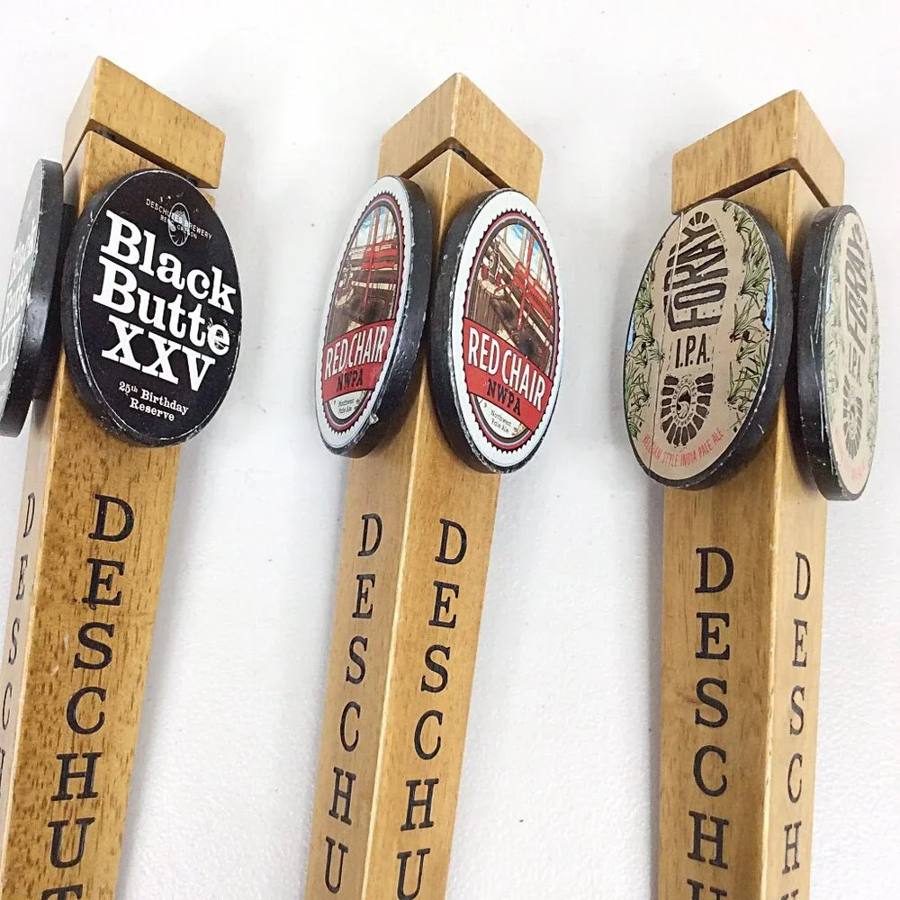 Lot of 3 Deschutes Brewing Beer‎ Tap Handles Red Chair Black Butte XXV Foray IPA